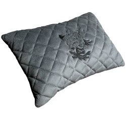 Подушка из алькантары с вышивкой 