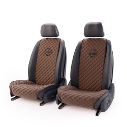 Комплект передних темно-коричневых накидок с вышивкой 